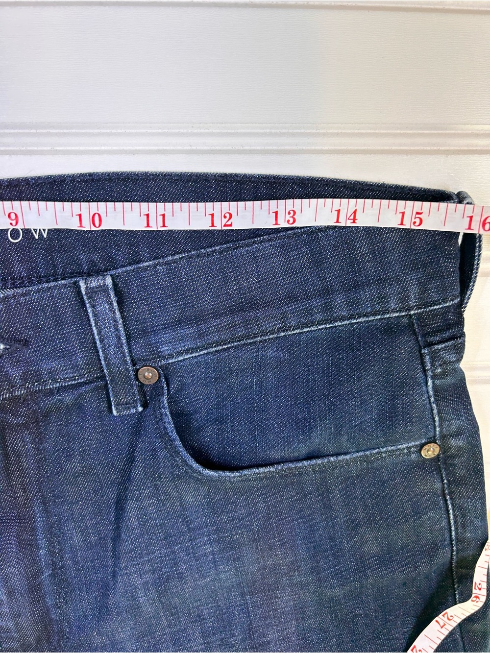 Mott & Bow Mosco Jeans Mens 31x32 Dark Wash Indigo Denim Straight Slim Stretch - Picture 7 of 15